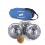 boules de pétanque et sacoche bleue à personnaliser pour un cadeau d'entreprise