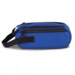 accessoire de pétanque : sacoche zippée magnétique bleue
