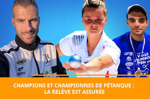 Les champions de pétanque : la relève