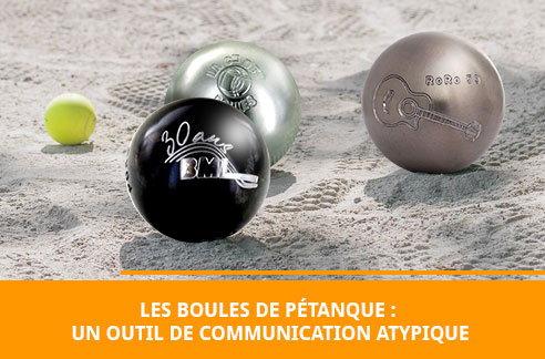 Boule de pétanque loisir personnalisée avec un prénom et un logo