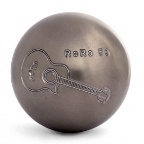 boule de pétanque gravée guitare pour communiquer